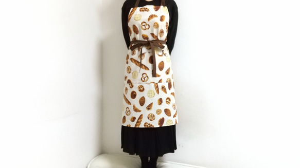 パン屋さん（生成り）サイズ・タイプが選べる 大人用エプロン エプロン