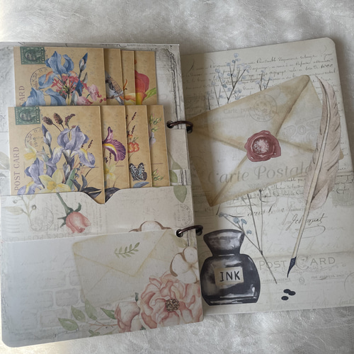 New】H152 レター おすそ分けファイル ジャンクジャーナル 紙モノ