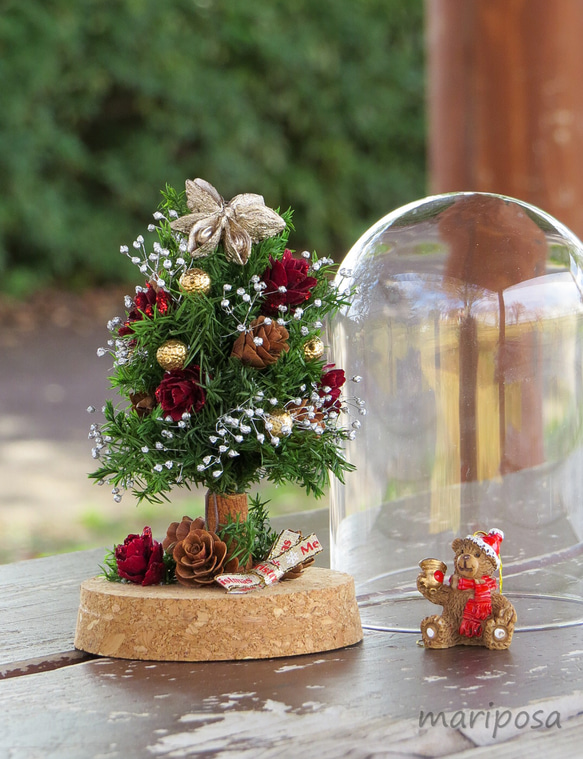 コルク瓶の中のクリスマスツリー・ナチュラル素材の癒されオンリーワンのクリスマスツリー・無料クリスマスラッピング 2枚目の画像