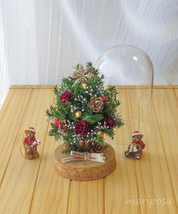 コルク瓶の中のクリスマスツリー・ナチュラル素材の癒されオンリーワンのクリスマスツリー・無料クリスマスラッピング 6枚目の画像