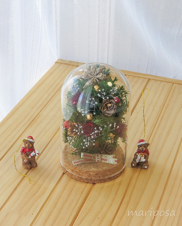 コルク瓶の中のクリスマスツリー・ナチュラル素材の癒されオンリーワンのクリスマスツリー・無料クリスマスラッピング 5枚目の画像