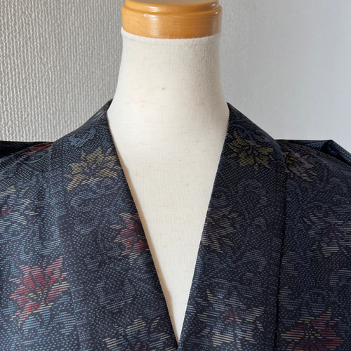 反物　生地　リメイク生地　刺繍　グリーン　長期保管品 エメラルドグリーン 刺繍生地 生地 REN 海外生地とスカーフ屋さん 通販