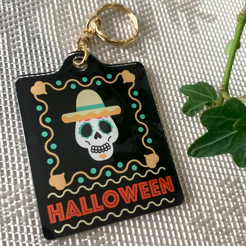 送料無料】ハロウィン ガイコツキーホルダー Halloween ドクロ
