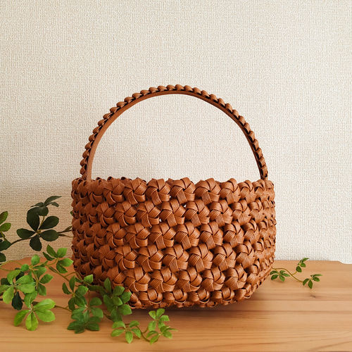 かご バスケット 2点セット エコクラフト クラフトバンド パンかご