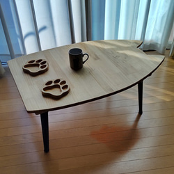 ＊Wood Cat＊ フォールディングローテーブル 1枚目の画像