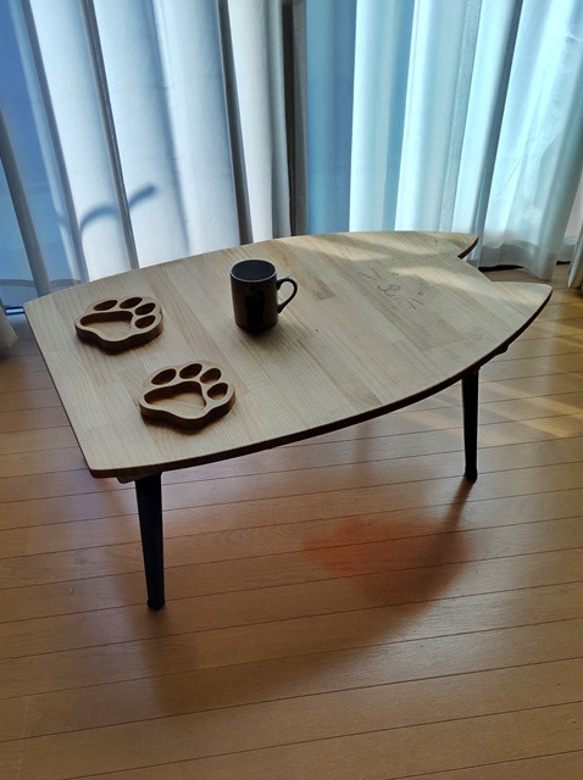 ＊Wood Cat＊ フォールディングローテーブル 1枚目の画像