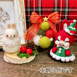 クリスマスツリー(A)羊毛フェルト 4枚目の画像