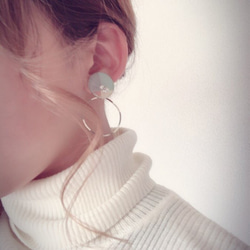 (全2色)2way 3color hoop pierce/earring 3枚目の画像