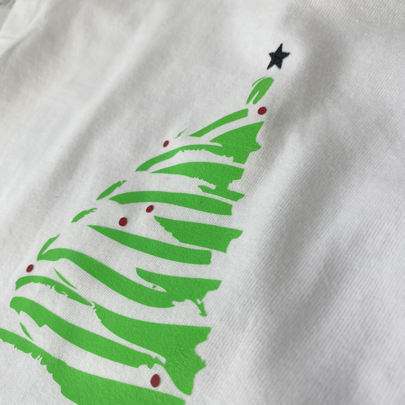 Xmasメレンゲツリーのファミリースウェット/Tシャツセット 名入れ クリスマス親子コーデ 2枚目の画像