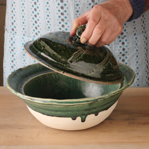 水炊き 織部二人用土鍋） do62 和食器 陶芸 美濃焼 すき焼き 湯豆腐 魚