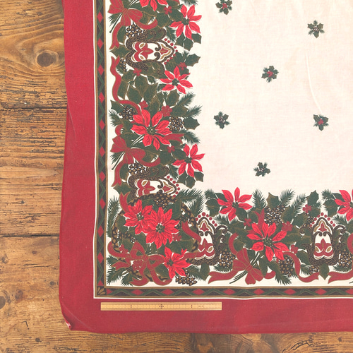 ヴィンテージ】 クリスマステーブルクロス 200cm×140cm テーブルクロス