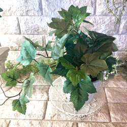 光触媒　人工観葉植物　ウォールグリーン　フェイクグリーン　フラワー　ハンドメイド　ヤシとアイビー 7枚目の画像