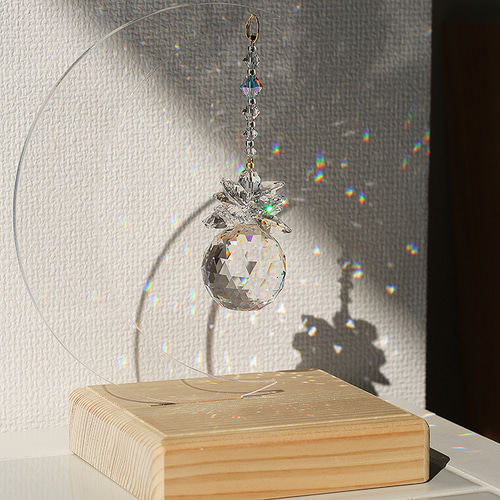 新ひのきスタンド付サンキャッチャー◇アクリルムーン