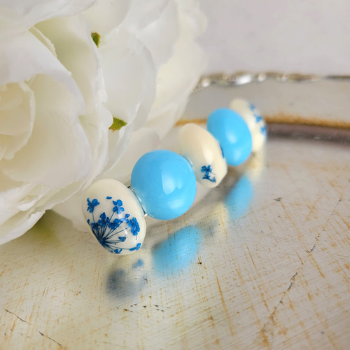 春色 バレッタ ☆ ドライフラワー レジン ヘアクリップ ヘアピン