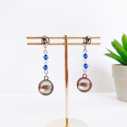 サッカー ピアス 応援 ブルー 青 ピアス（その他） こまものや 通販