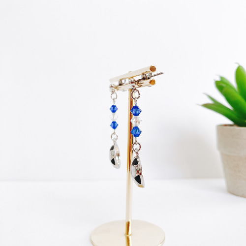 サッカー ピアス 応援 ブルー 青 ピアス（その他） こまものや 通販