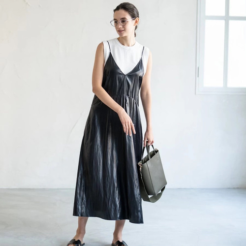 本革 2way ショルダーバッグ 縦長トート ゴールド金具 カーキ HAYNI