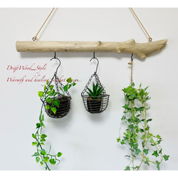 流木インテリア 古木風のシンプルな天然流木のハンガーフック 流木ハンガー ハンギング ウォールデコ 北欧 No.134 1枚目の画像