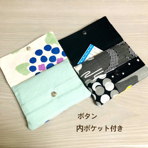 ふたつきポケットティッシュケース admi picnic ハンドメイド
