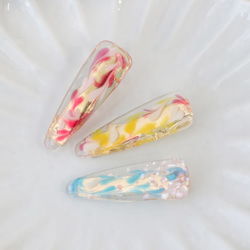 リバティプリント使用パッチンピン/長方形8cmサイズ/1個 ヘアピン