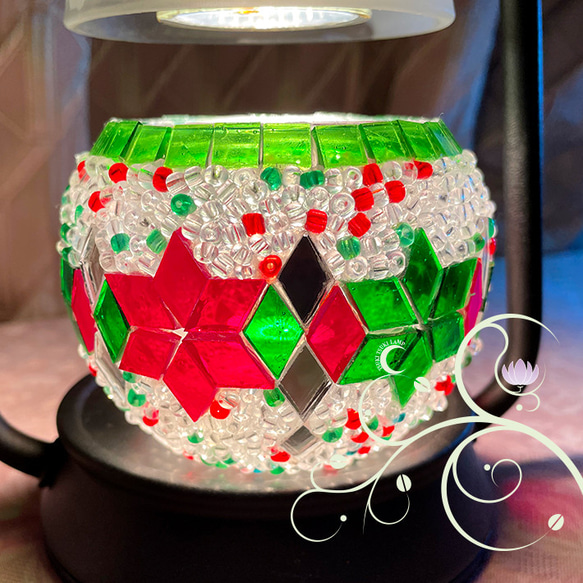 トルコランプクリスマスキャンドルホルダーとアロマキャンドル