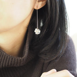 LetherJewel petit chain ピアス/イヤリング　silver 3枚目の画像