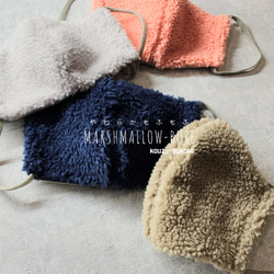 3D 布口罩冬季口罩，配有蓬鬆的棉花糖圍巾和柔軟的雙層紗布 (FM200017) 第1張的照片