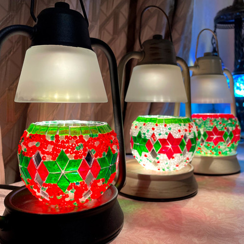 トルコランプクリスマスキャンドルホルダーとアロマキャンドル