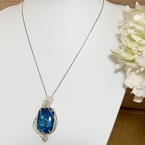 ダイオプテーゼシャッタカイト　ペンダント　ディオプテーズシャッタカイトネックレス 岡山のパワーストーン、風水・開運グッズのお店 龍祥本舗