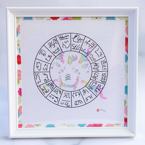 フトマニ図【 風水 インテリア 】龍 絵画 龍体文字 カラフルで心を癒し