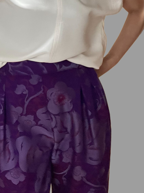 着物リメイク　絹　セットアップ 6枚目の画像