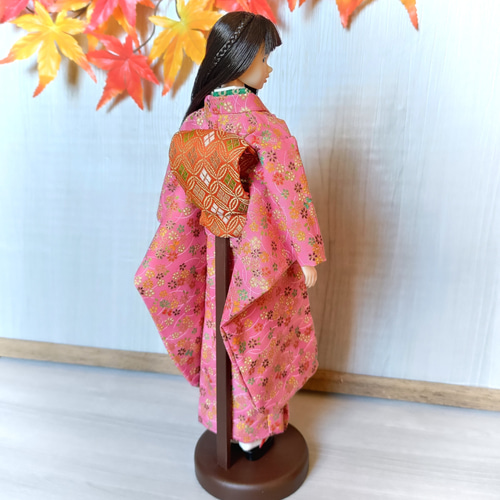 躑躅色野に咲いて【27cmドール振り袖着物】 おもちゃ・人形