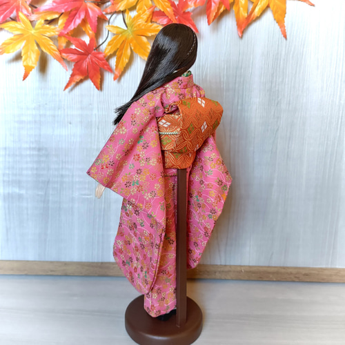 躑躅色野に咲いて【27cmドール振り袖着物】 おもちゃ・人形