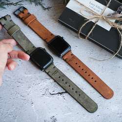 Poiray♪ポアレ時計ベルト〜爽やかな若草色地にコットンレースとビーズ