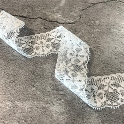 再販 お買い得【在庫処分品】10m ラッセルレース 両耳スカラップ 花柄 日本製 lace-No,144-10 7枚目の画像