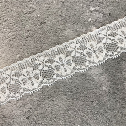 再販 お買い得【在庫処分品】10m ラッセルレース 両耳スカラップ 花柄 日本製 lace-No,144-10 5枚目の画像