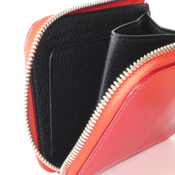 L字ファスナーコンパクト財布　本革　イタリアンレザー　ブッテーロ　レッド　10303 7枚目の画像