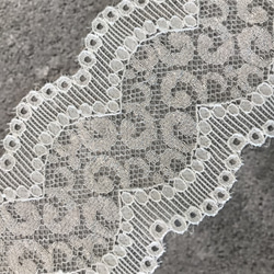 2m ラッセルレース 両耳スカラップ スパイラル柄 日本製 lace-No,145 2枚目の画像