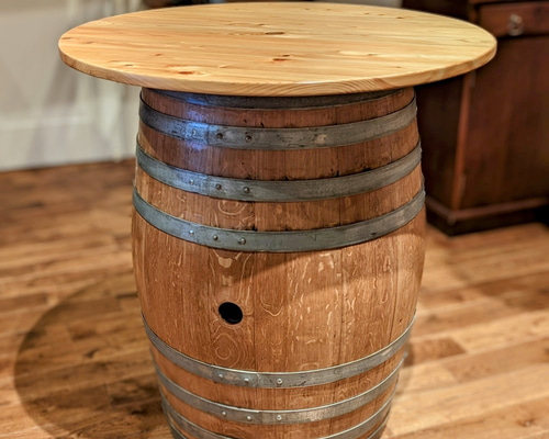 大型 樽テーブル（ワイン樽利用）