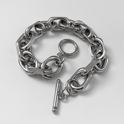 【eve】chain bracelet 　マンテルブレスレット　角型　チェーン 11mm シルバー