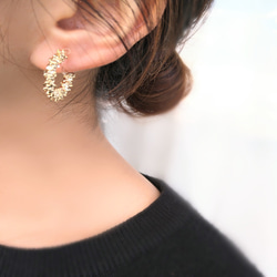 simply spark hoop earrings   シンプリーフープイヤリングフープピアス金属アレルギーノンホール 13枚目の画像