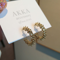 simply spark hoop earrings   シンプリーフープイヤリングフープピアス金属アレルギーノンホール 15枚目の画像