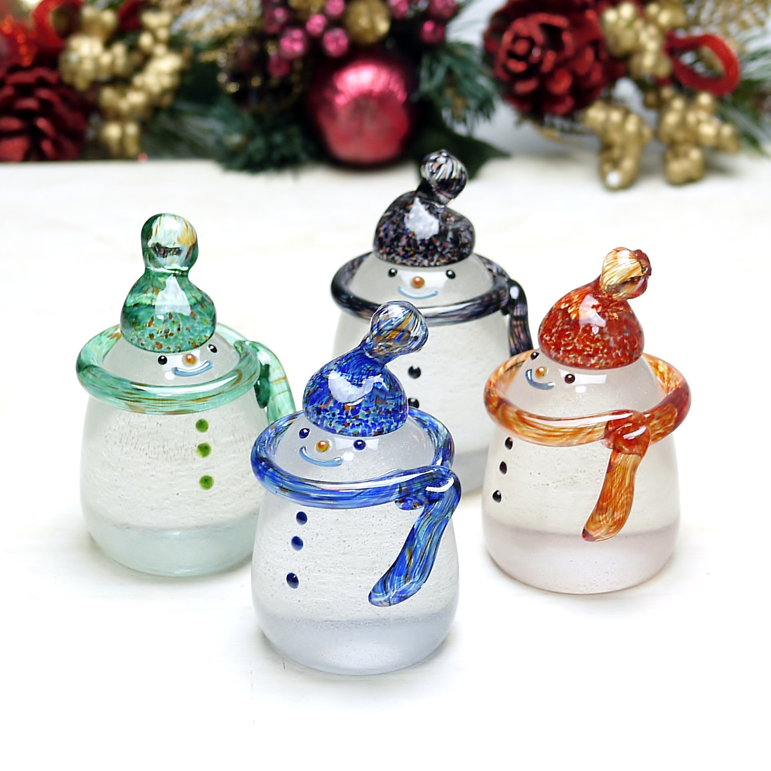 スノーマンマフラー　小（4色セット）～送料無料