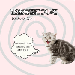Happy：ピンク＆ブルー（まうはりぼん）猫の首輪 7枚目の画像