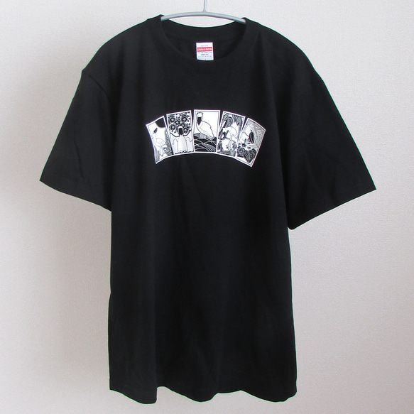 【送料無料】松にハシビロコウ カラー Tシャツ 全８色 前後プリント【受注生産】 4枚目の画像