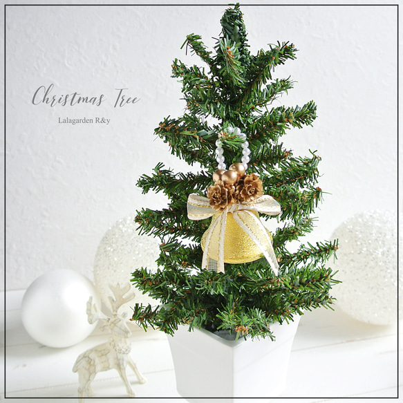クリスマスベル　4個セット　木の実とリボンのゴールドベル　クリスマスオーナメント　　クリスマスインテリア　R&yCH58 14枚目の画像