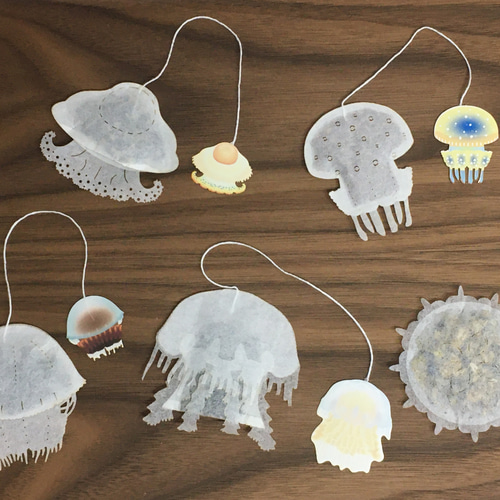 5種 クラゲのティーバッグセット 各1p 合計5p入 紅茶・お茶・ハーブ