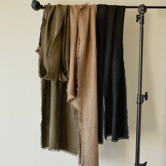 linen wool stall (beige) 9枚目の画像