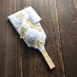 冬支度ハンドメイド2022 羽子板飾り3 白 お正月飾り ホワイトコーデ