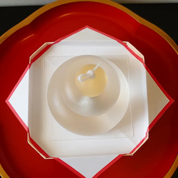 曇硝子キャンドル「鏡餅」 6枚目の画像